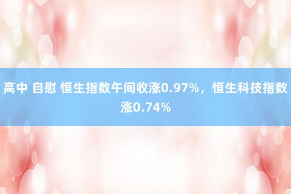 高中 自慰 恒生指数午间收涨0.97%，恒生科技指数涨0.74%