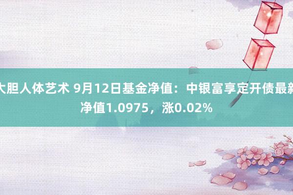 大胆人体艺术 9月12日基金净值：中银富享定开债最新净值1.0975，涨0.02%