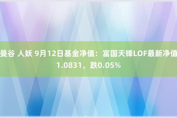 曼谷 人妖 9月12日基金净值：富国天锋LOF最新净值1.0831，跌0.05%