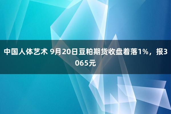 中国人体艺术 9月20日豆粕期货收盘着落1%，报3065元