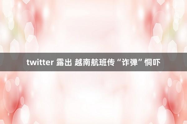 twitter 露出 越南航班传“诈弹”恫吓