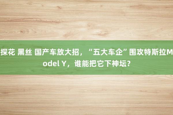 探花 黑丝 国产车放大招，“五大车企”围攻特斯拉Model Y，谁能把它下神坛？