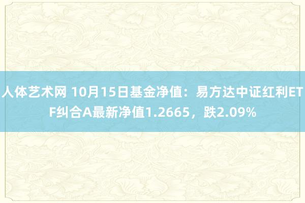 人体艺术网 10月15日基金净值：易方达中证红利ETF纠合A最新净值1.2665，跌2.09%