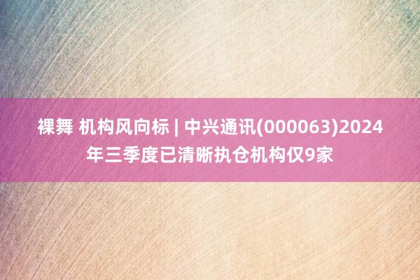 裸舞 机构风向标 | 中兴通讯(000063)2024年三季度已清晰执仓机构仅9家