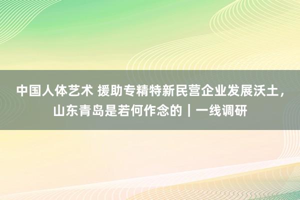 中国人体艺术 援助专精特新民营企业发展沃土，山东青岛是若何作念的｜一线调研