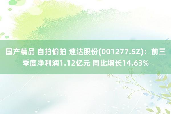 国产精品 自拍偷拍 速达股份(001277.SZ)：前三季度净利润1.12亿元 同比增长14.63%