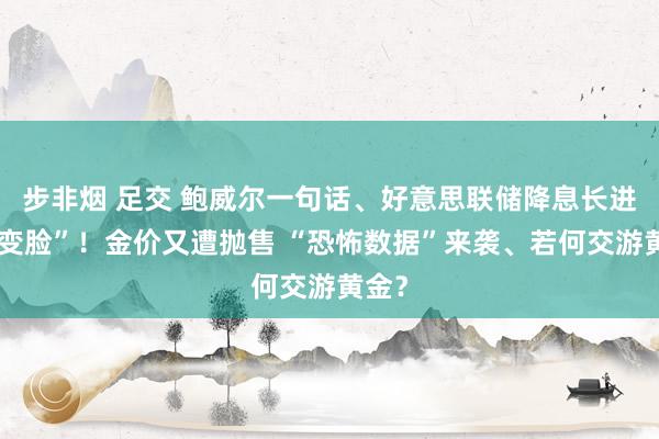 步非烟 足交 鲍威尔一句话、好意思联储降息长进“大变脸”！金价又遭抛售 “恐怖数据”来袭、若何交游黄金？