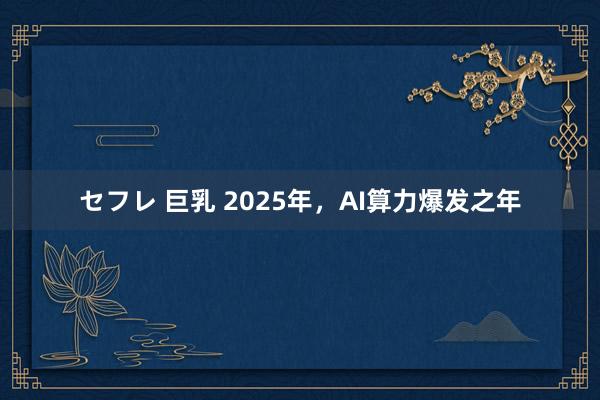 セフレ 巨乳 2025年，AI算力爆发之年