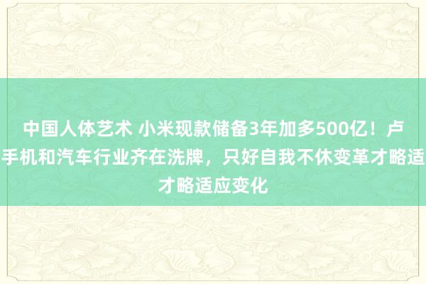 中国人体艺术 小米现款储备3年加多500亿！卢伟冰：手机和汽车行业齐在洗牌，只好自我不休变革才略适应变化