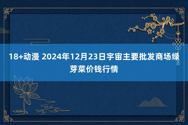 18+动漫 2024年12月23日宇宙主要批发商场绿芽菜价钱行情