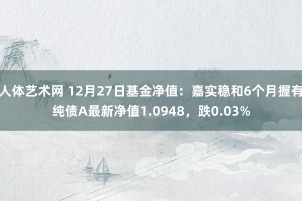 人体艺术网 12月27日基金净值：嘉实稳和6个月握有纯债A最新净值1.0948，跌0.03%